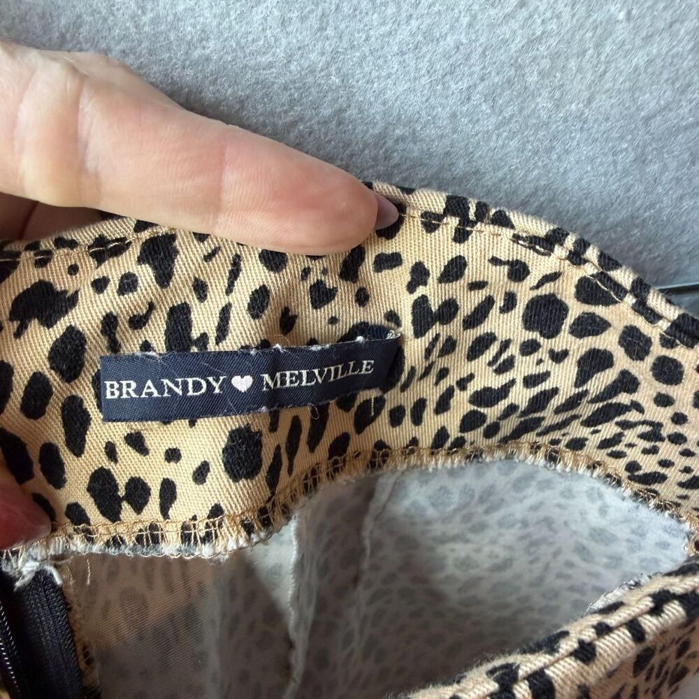Brandy Melville Leopard Print Mini Skirt One Size Y2K Indie Cheetah - Picture 4 of 5